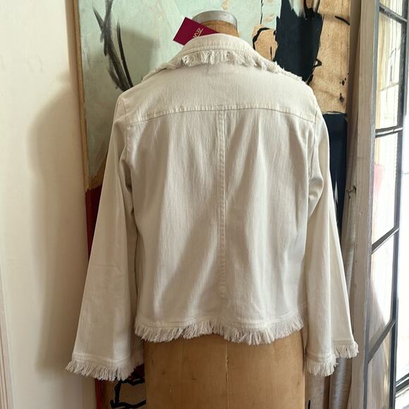 Open Front Fashion Denim Jacket - Picture 6 of 7